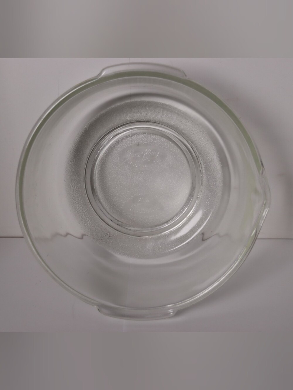 9.5" Fire-king Ware For Sunbeam Clear Glass Mixing Bowl